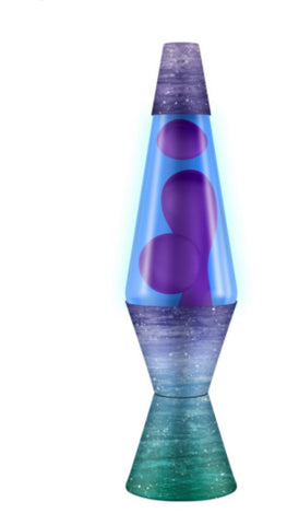 LAVA LAMP CERAMIC PINK/ BLUE 14.5”
