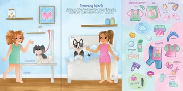 PUPPIES  STICKER DOLL DRESS UP