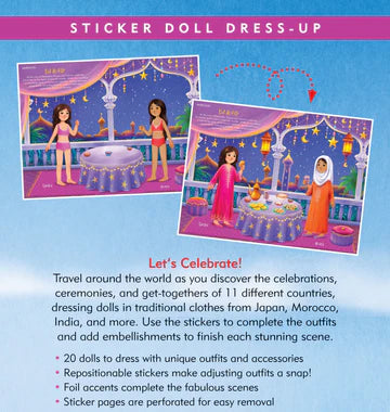 ACROSS THE GLOBE STICKER DOLL