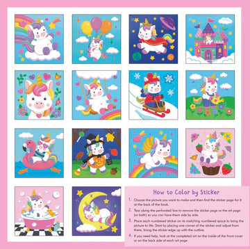 MY COLOR BY STICKER UNICORN BABY UNICORN SPARKLES