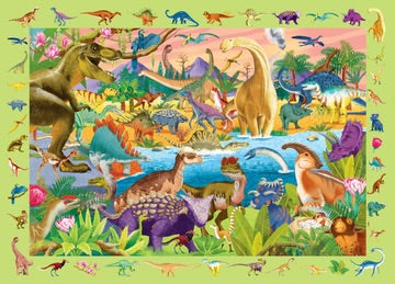 DINOSAUR SEEK & FIND 100 PIECE PUZZLE
