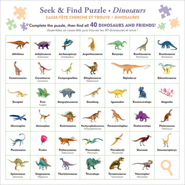 DINOSAUR SEEK & FIND 100 PIECE PUZZLE