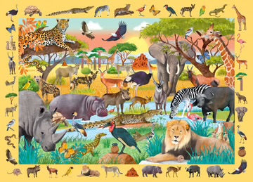 SAFARI  SEEK & FIND 100 PIECE PUZZLE