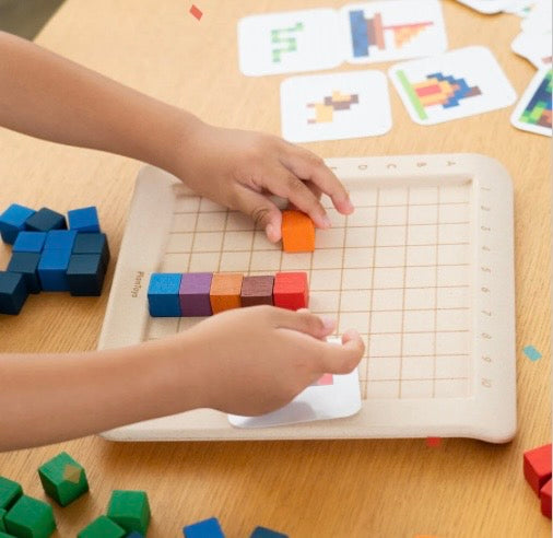 COLOURED COUNTING BLOCKS PLAN TOYS