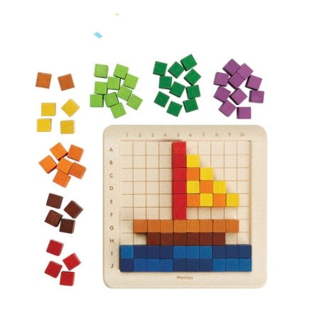 COLOURED COUNTING BLOCKS PLAN TOYS