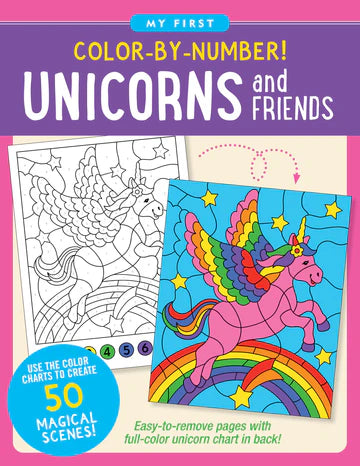 COLOUR BY NUMBERS UNICORN & FRIENDS