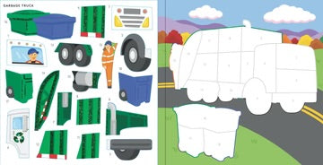 MY FIRST COLOUR BY STICKER CARS TRUCKS &  TRAINS