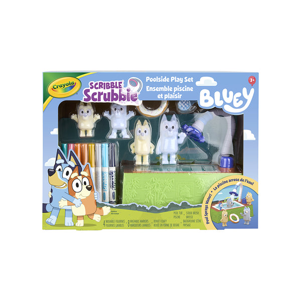 SCRIBBLE SCRUBBIE BLUEY POOLSIDE PLAYSET
