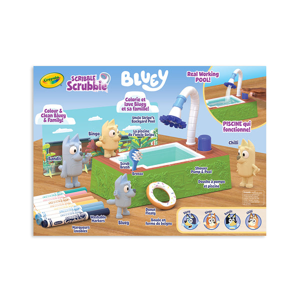 SCRIBBLE SCRUBBIE BLUEY POOLSIDE PLAYSET