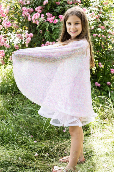 PINK SEQUIN TWIRL CAPE