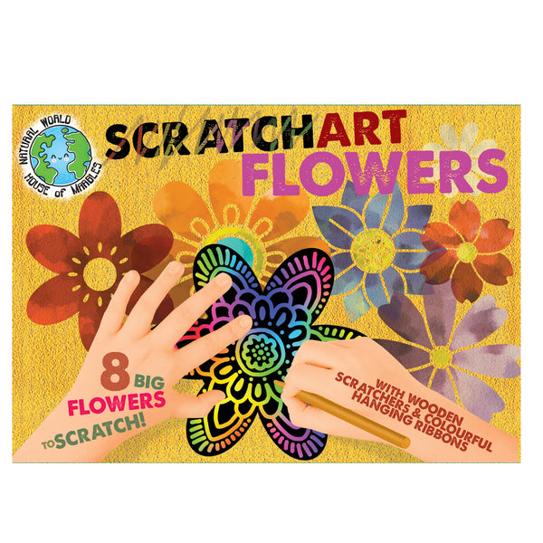 SCRATCH ART SET FLOWERS
