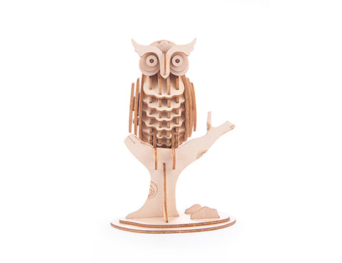 OWL 3 D WOODEN PUZZLE