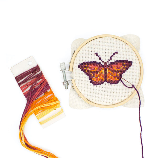 CROSS STITCH BUTTERFLY KIT