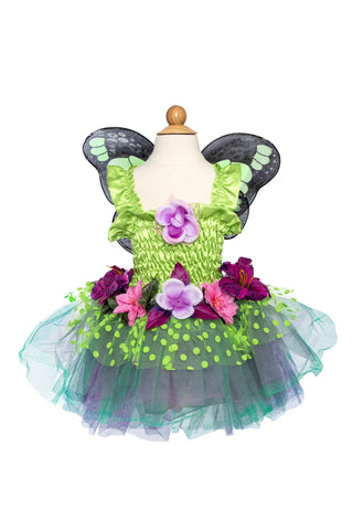 FAIRY BLOOMS DRESS WITH WINGS GREEN