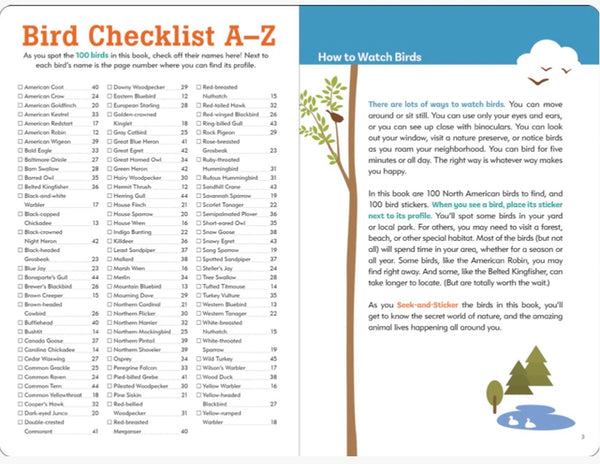 THE BIRDERS LOGBOOK SEE & STICKER