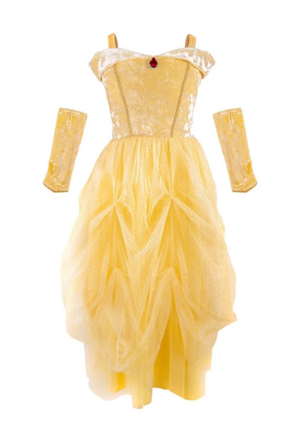 VELVETY YELLOW PRINCESS GOWN