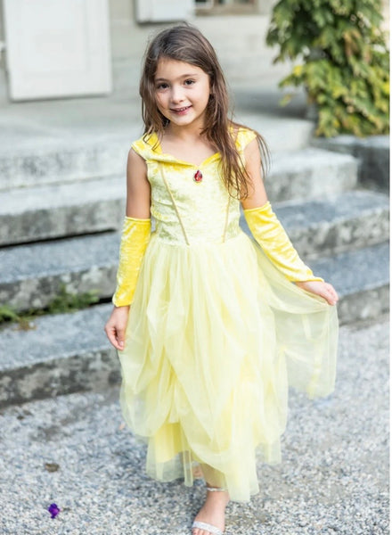 VELVETY YELLOW PRINCESS GOWN