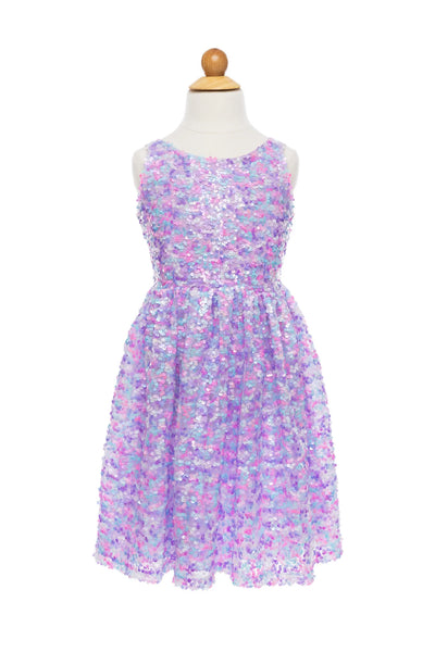 PURPLE PARTY SEQUIN DRESS 3-4