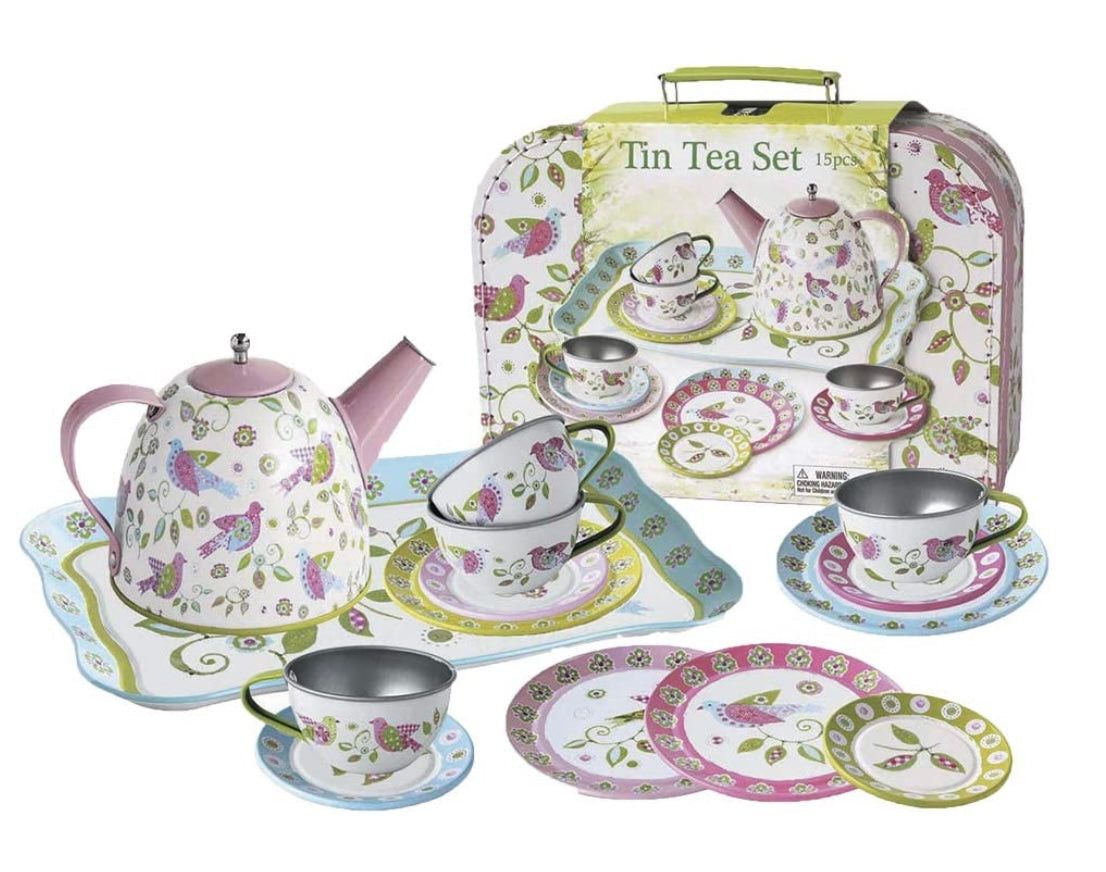 BIRD TIN TEA SET