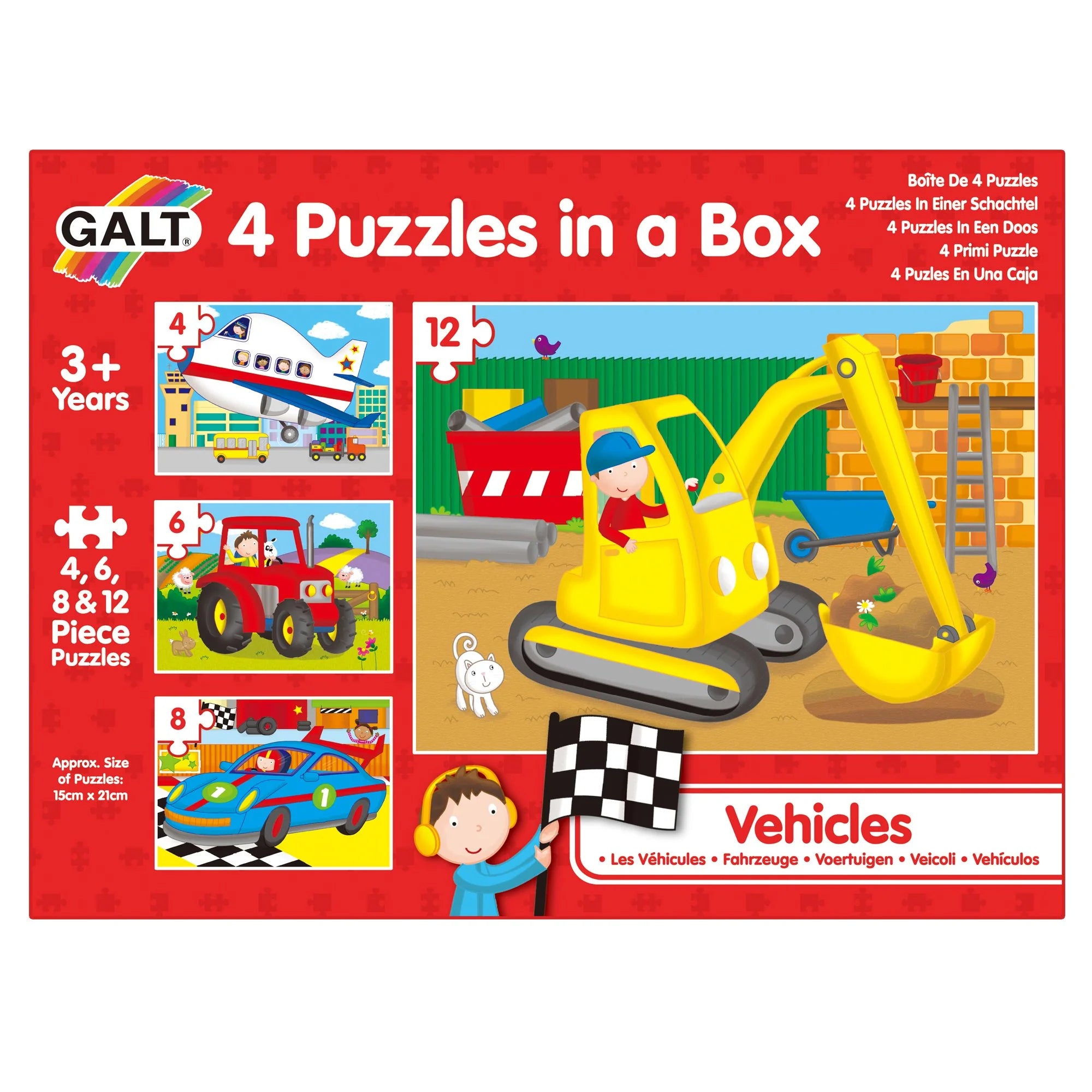 4 PUZZLES IN A BOX VEHICLE