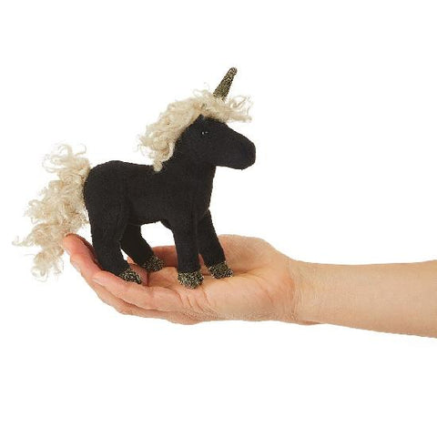 MINI BLACK UNICORN PUPPET