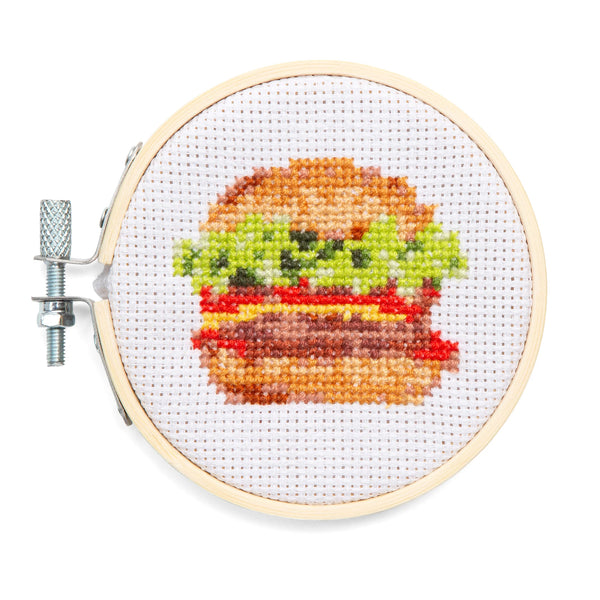 BURGER MINI CROSS STITCH