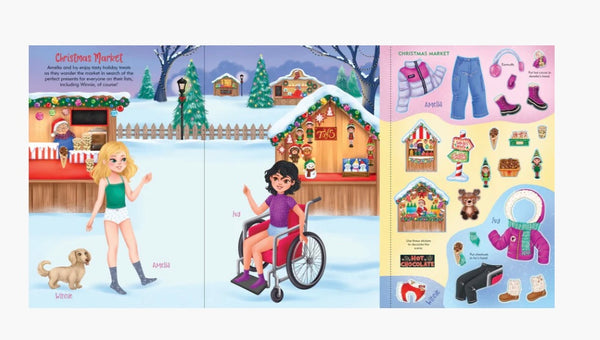 XMAS STICKER DOLL DRESS UP