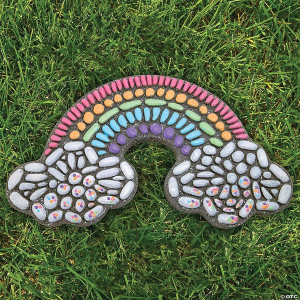 PAINT YOUR OWN RAINBOW STEPPING STONE