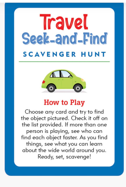 TRAVEL SEEK & FIND SCAVENGER HUNT