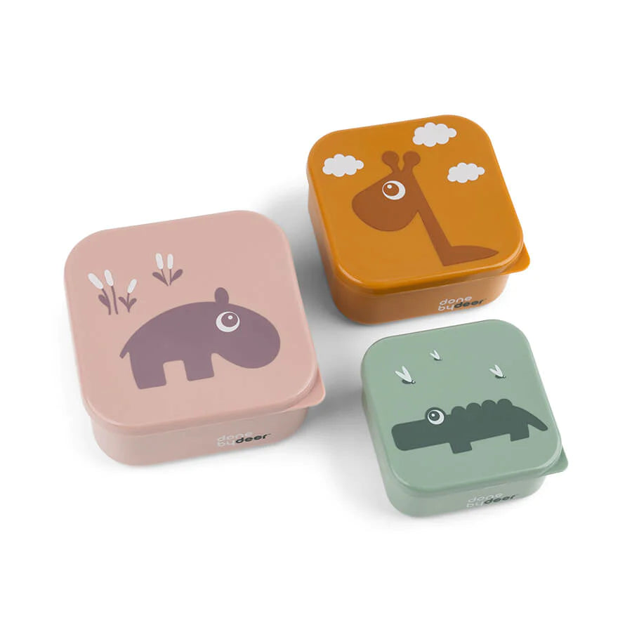 DONE BY DEER SNACK BOX SAND SET OF 3