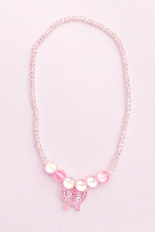 HOLO PINK CRYSTAL NECKLACE