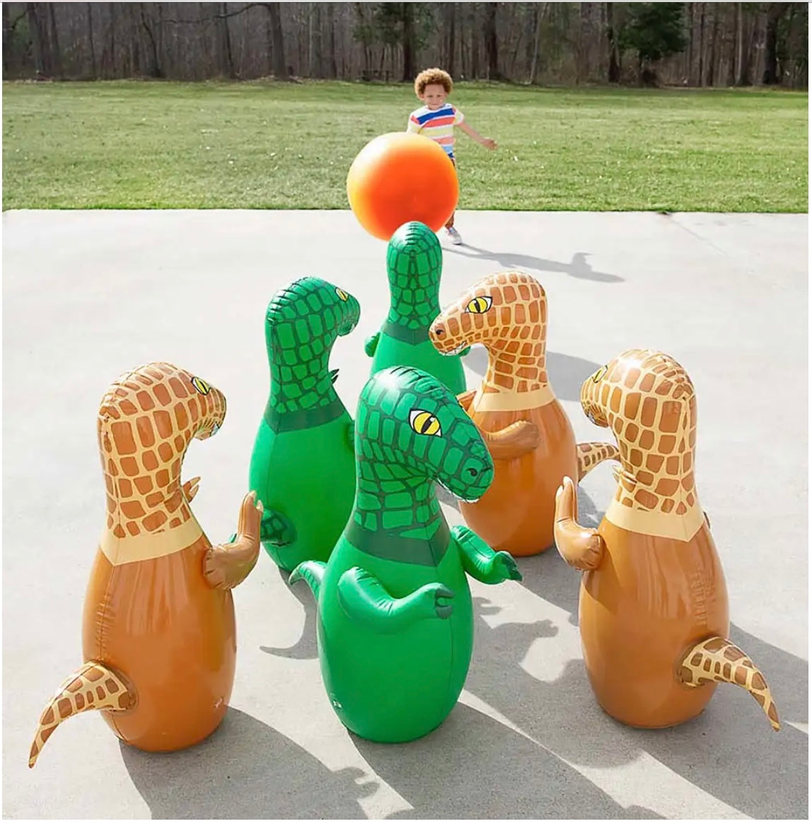 INFLATABLE DINO  BOWLING