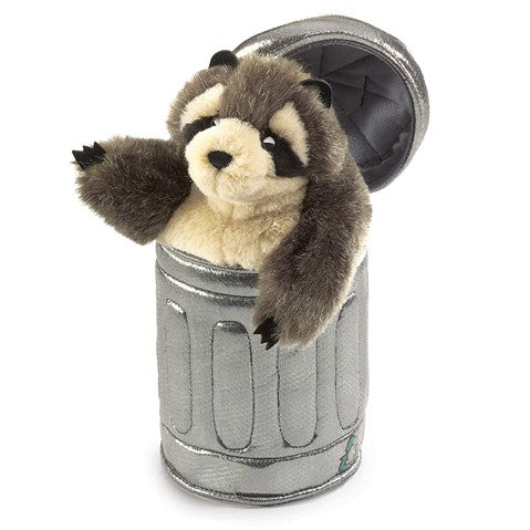 RACOON IN GARBAGE CAN PUPPET