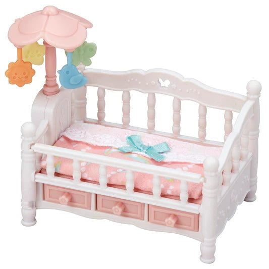 CALICO CRIB WITH MOBILE